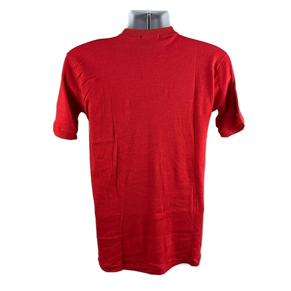 Ego-Trix Vintage 80s Red Pocket T-Shirt Size Large Single Stitch Streetwear - Picture 3 of 9